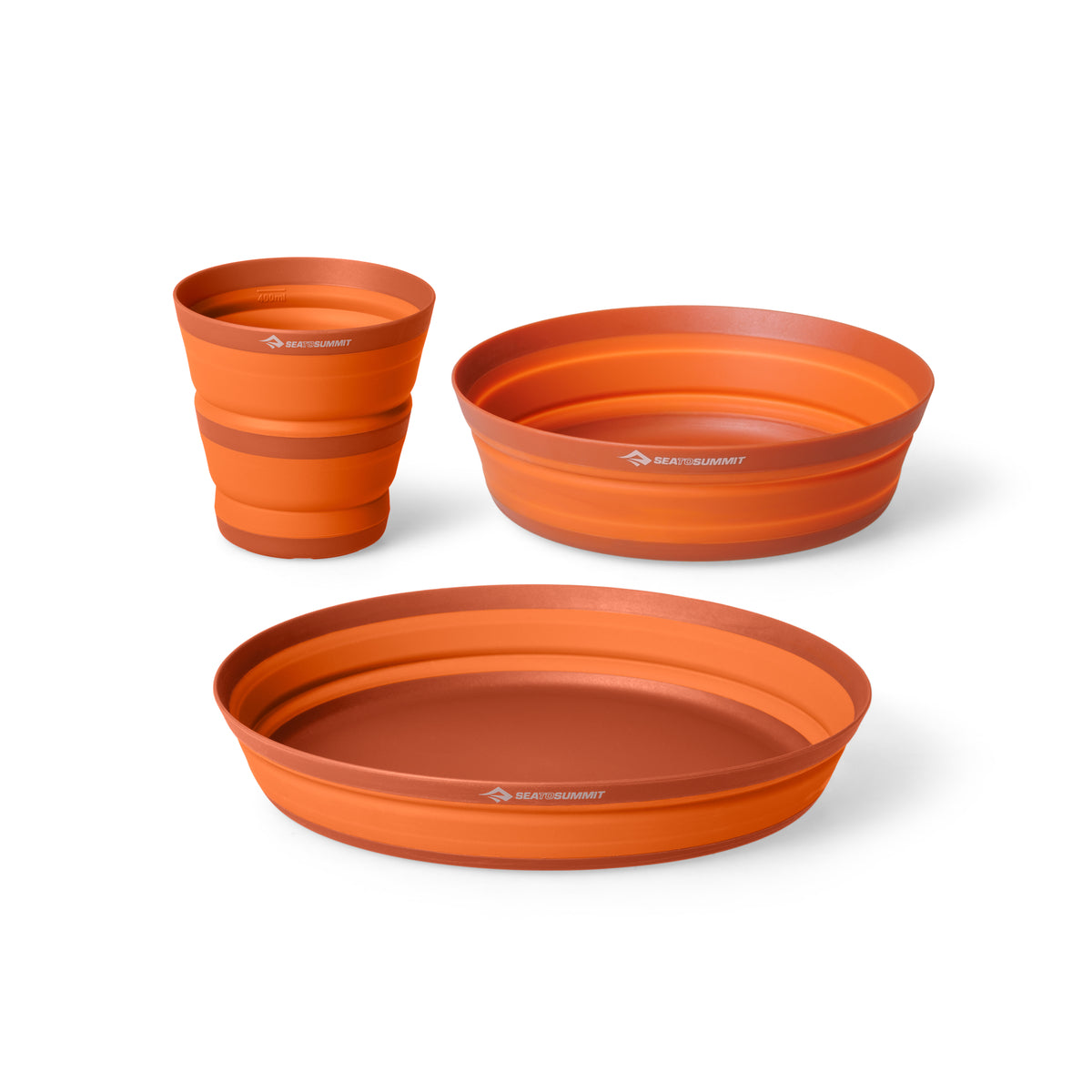 Burnt Orange || XLite Collapsible Plate, Bowl & Mug Set